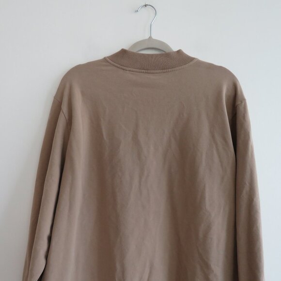 UNIVERSAL STANDARD Zoe Half Zip Pima Cotton Sweatshirt Quiet Luxury Casual Plus - Picture 9 of 13
